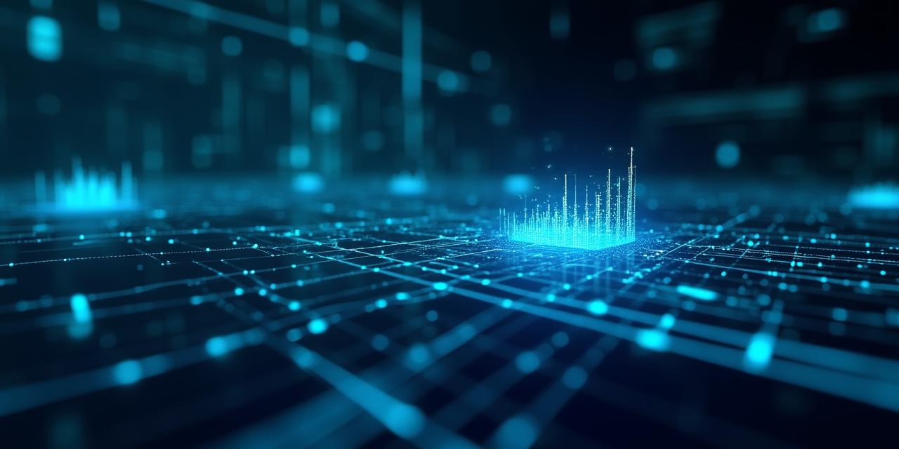 Futuristic digital dashboard with AI data visualizations